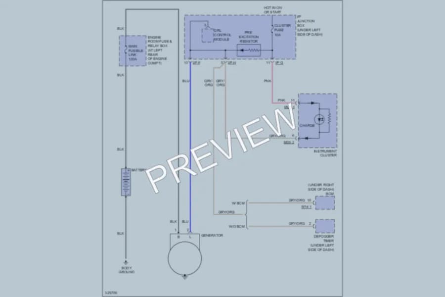 2010 Kia Rio5 Starting Charging wiring diagram preview