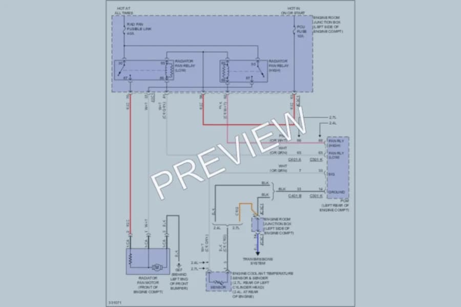 2010 Kia Rondo Cooling Fan wiring diagram preview