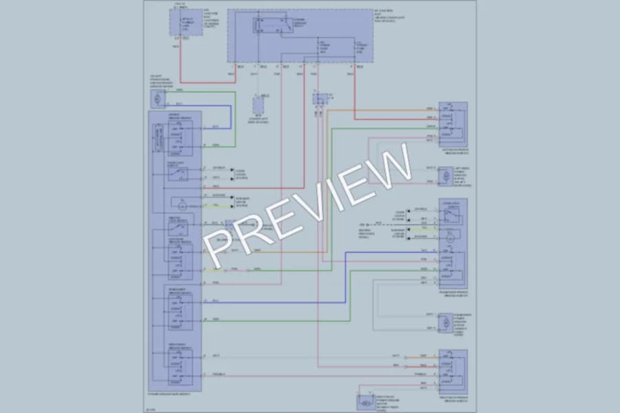 2010 Kia Rondo Power Windows wiring diagram preview