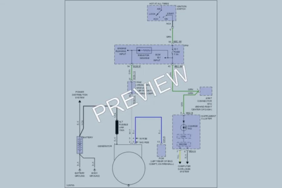 2010 Kia Sedona Starting Charging wiring diagram preview
