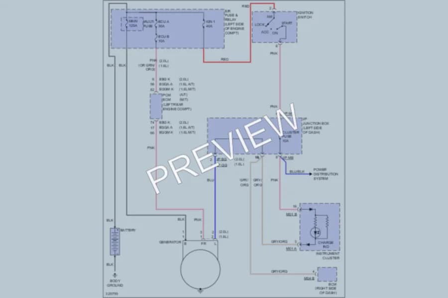 2010 Kia Soul Starting Charging wiring diagram preview