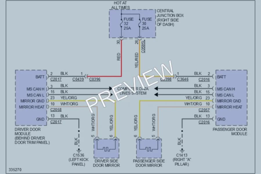 2010 LandRover LR4 Defoggers wiring diagram preview