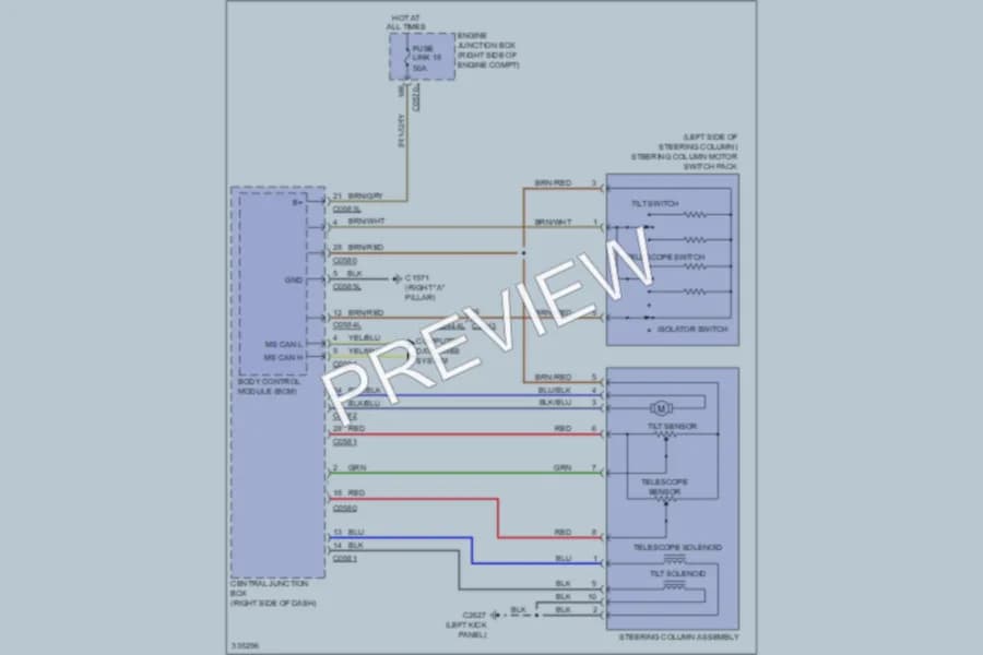 2010 LandRover LR4 Electronic Power Steering wiring diagram preview