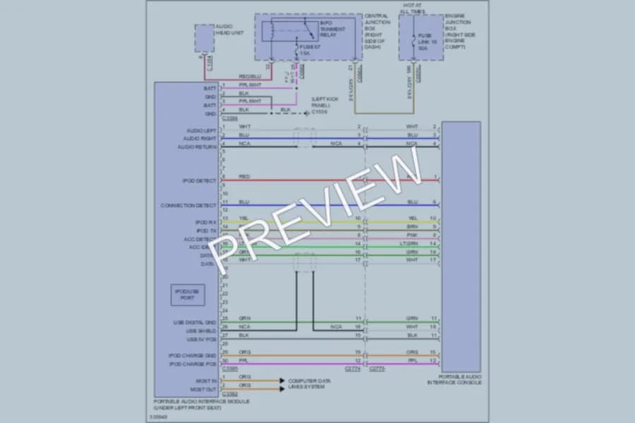 2010 LandRover RangeRoverSport Radio wiring diagram preview