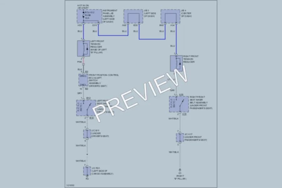 2010 Lexus GX460 Passive Restraints wiring diagram preview