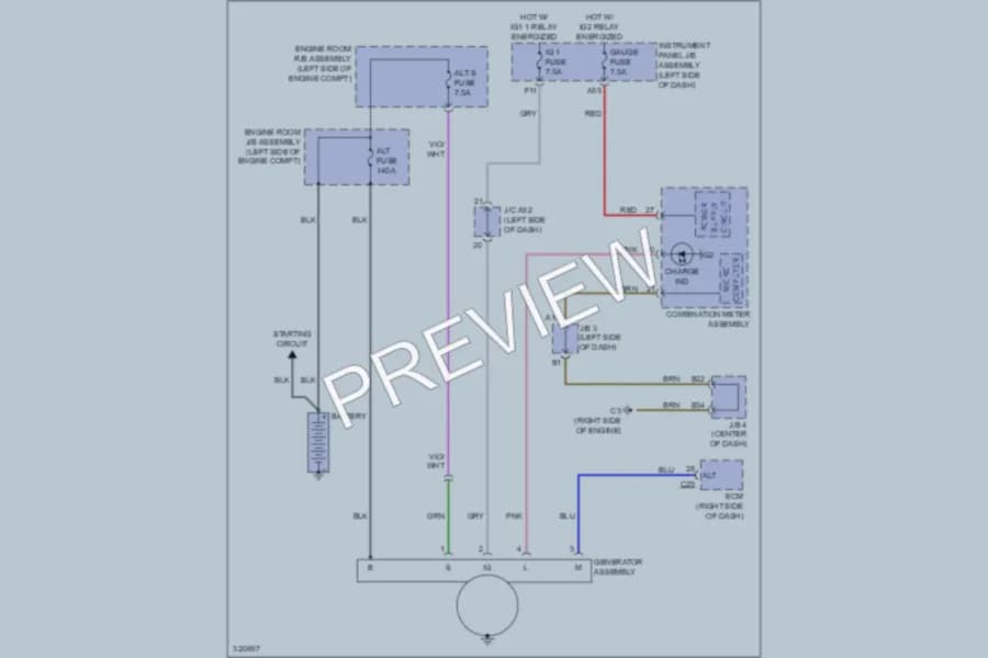 2010 Lexus GX460 Starting Charging wiring diagram preview