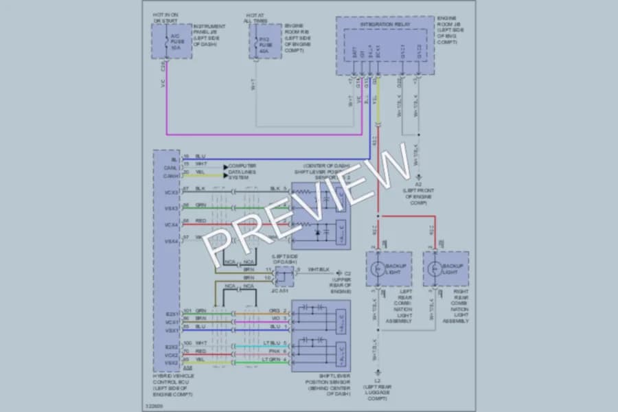 2010 Lexus HS250h Exterior Lights wiring diagram preview