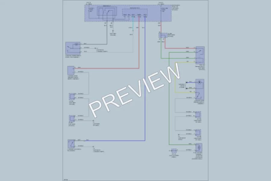 2010 Lexus HS250h Trunk Tailgate Fuel Door wiring diagram preview