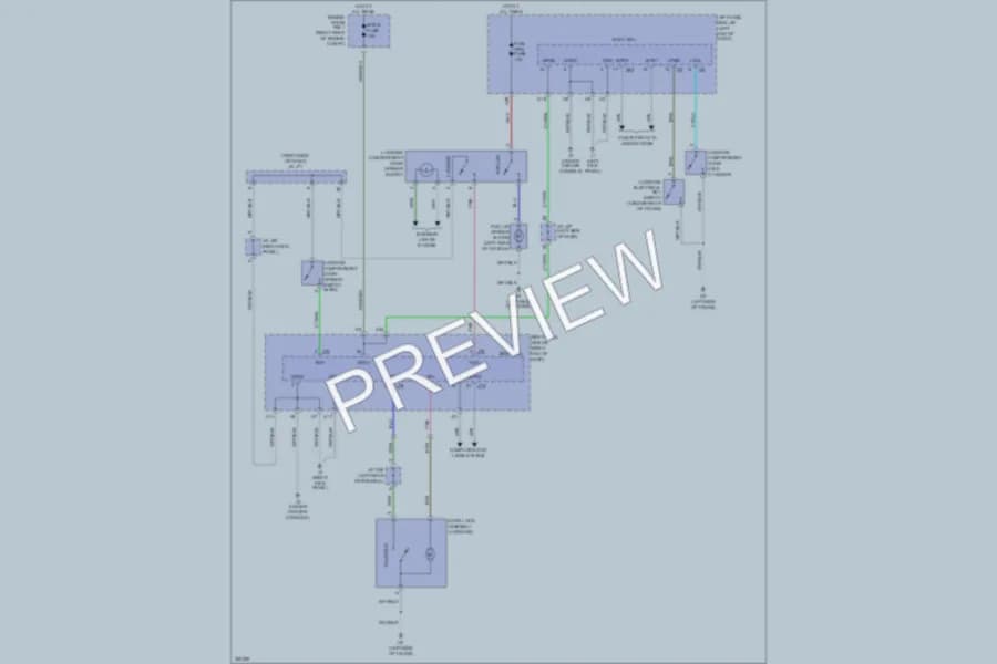 2010 Lexus IS350 Trunk Tailgate Fuel Door wiring diagram preview
