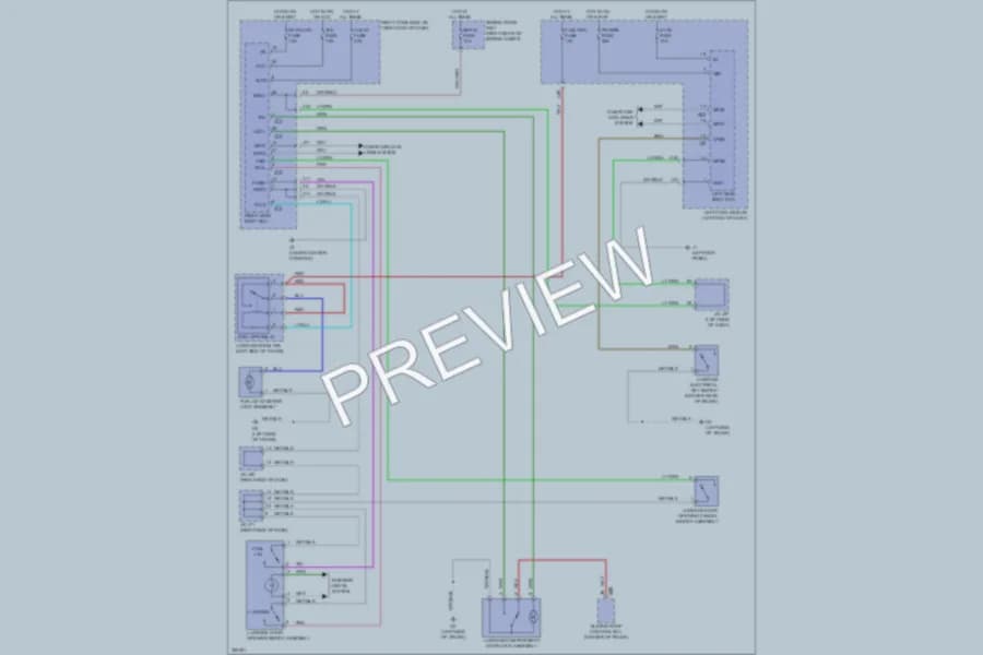 2010 Lexus IS350C Trunk Tailgate Fuel Door wiring diagram preview