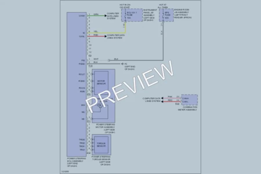 2010 Lexus RX350 Electronic Power Steering wiring diagram preview