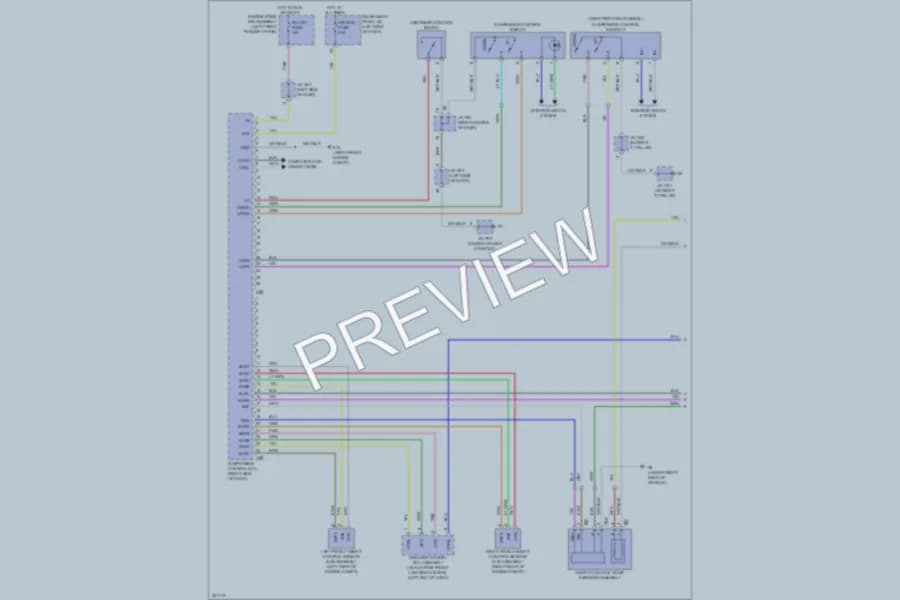 2010 Lexus RX350 Electronic Suspension wiring diagram preview