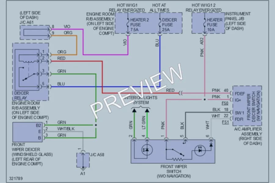 2010 Lexus RX450h Defoggers wiring diagram preview