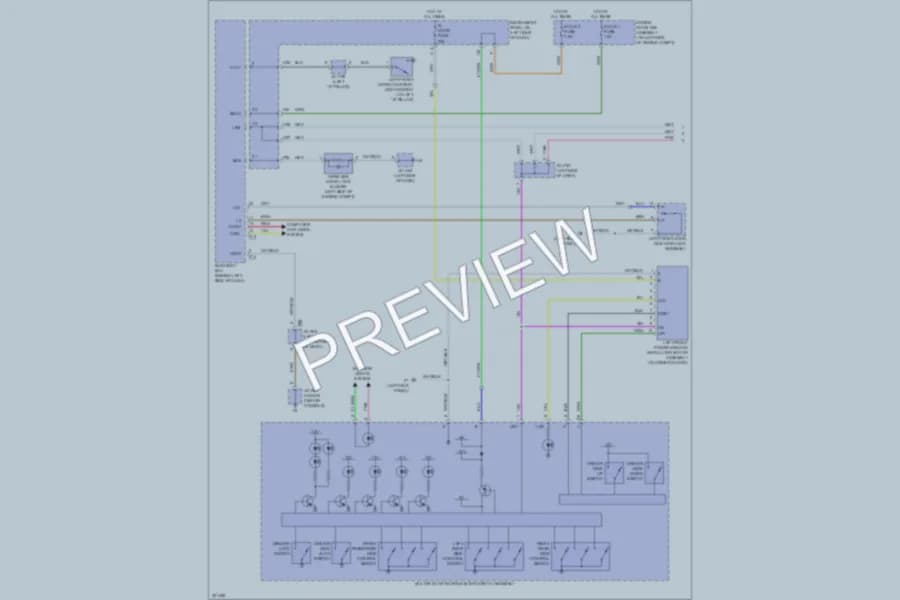 2010 Lexus RX450h Power Windows wiring diagram preview
