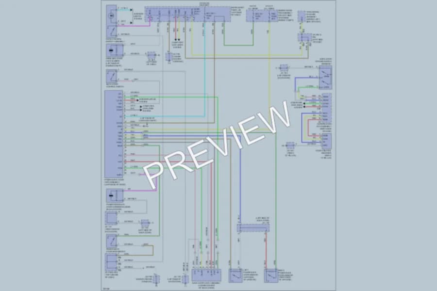 2010 Lexus RX450h Trunk Tailgate Fuel Door wiring diagram preview