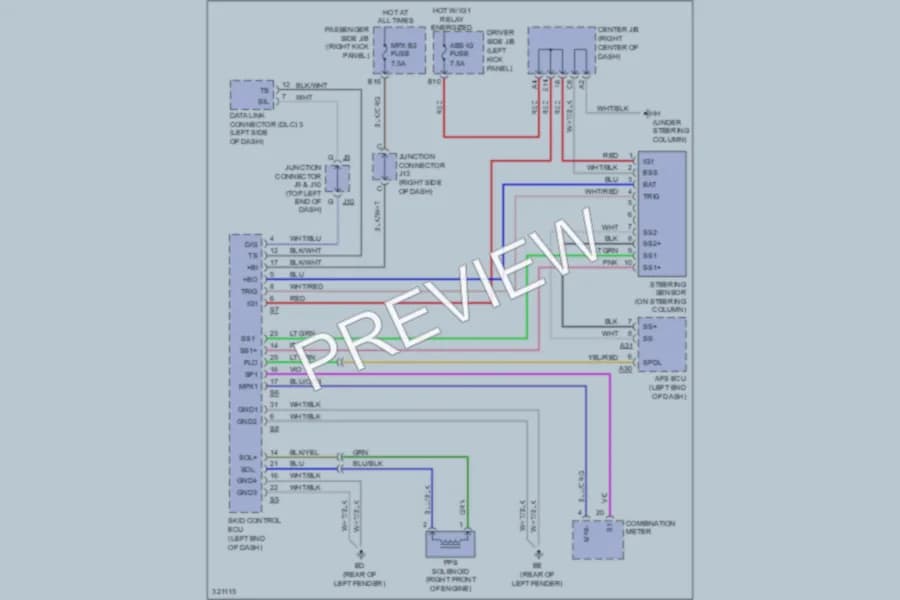 2010 Lexus SC430 Electronic Power Steering wiring diagram preview