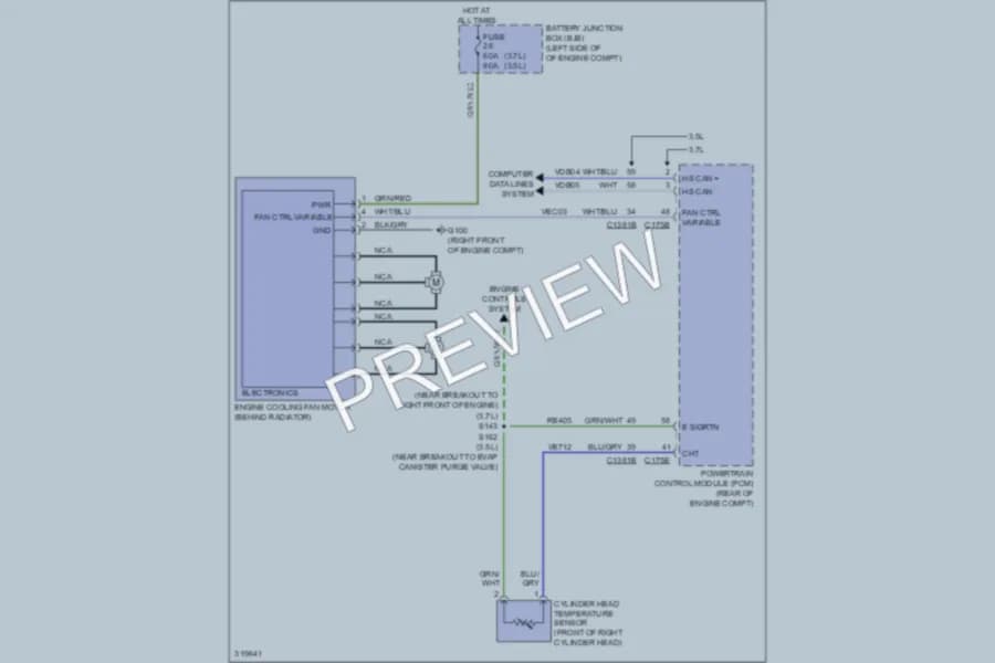 2010 Lincoln MKS Cooling Fan wiring diagram preview