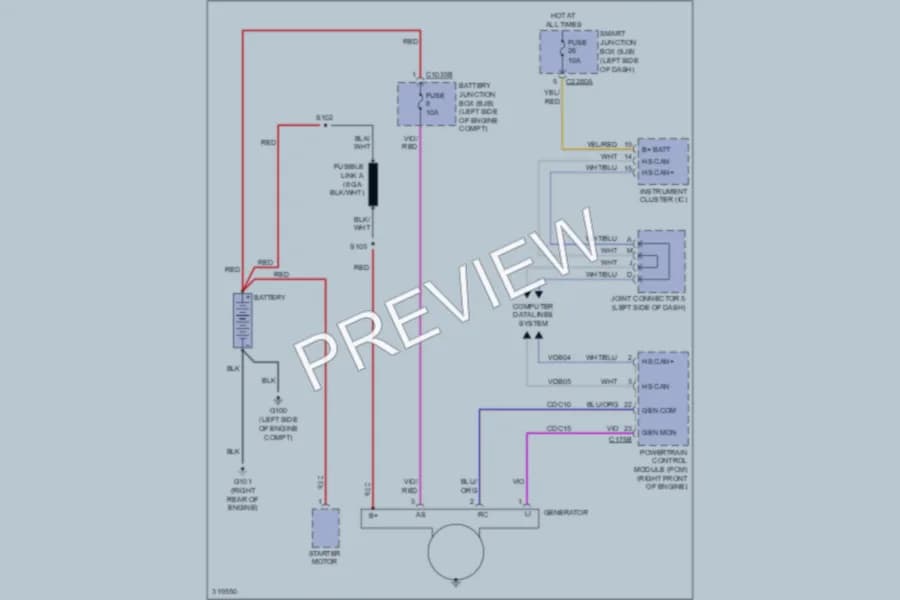 2010 Lincoln MKX Starting Charging wiring diagram preview