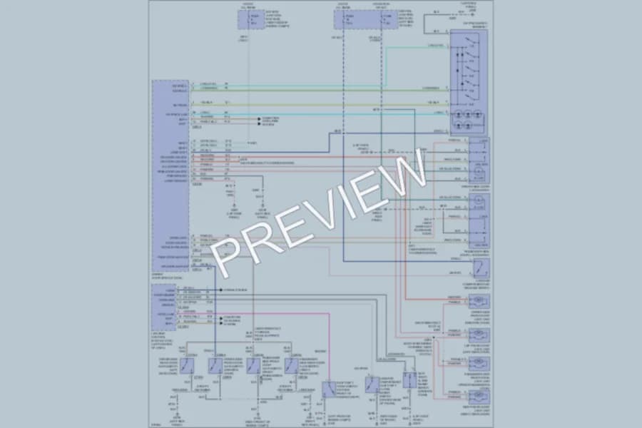 2010 Lincoln TownCar Power Door Locks wiring diagram preview