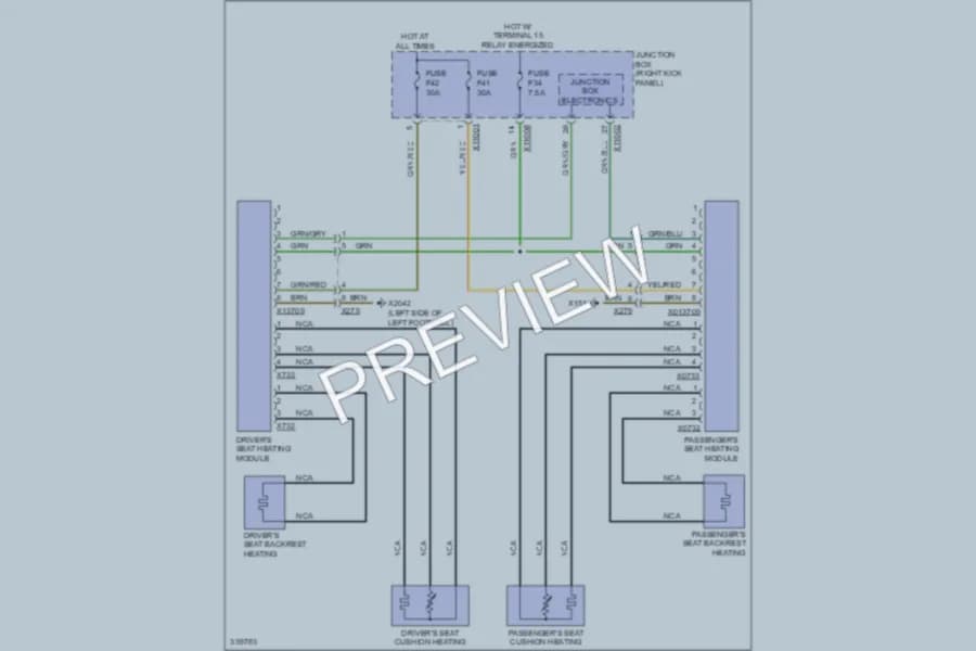 2010 MINI CooperClubman Power Seats wiring diagram preview