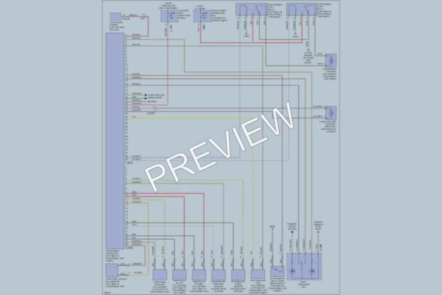 2010 MINI CooperClubman Power Top Sunroof wiring diagram preview