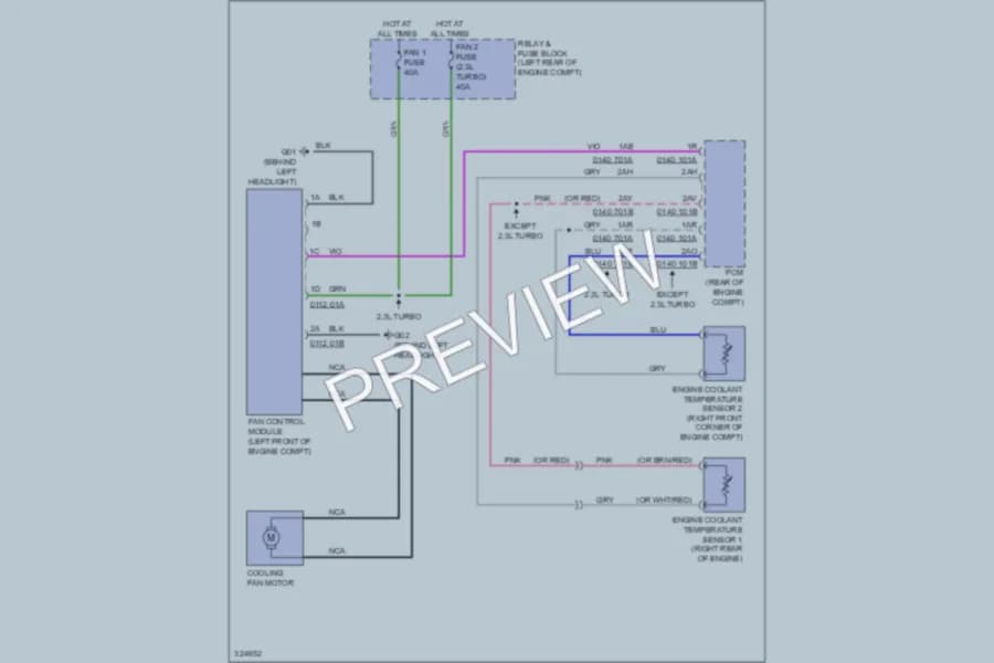 2010 Mazda 3 Cooling Fan wiring diagram preview