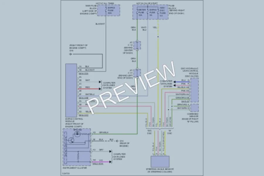 2010 Mazda 5 Electronic Power Steering wiring diagram preview