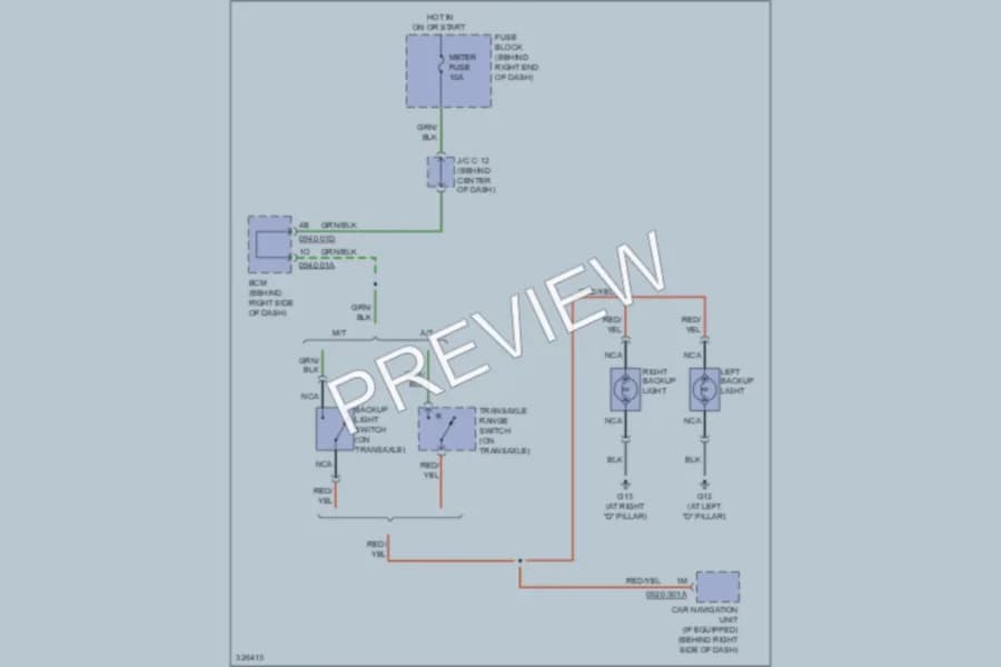 2010 Mazda 5 Exterior Lights wiring diagram preview