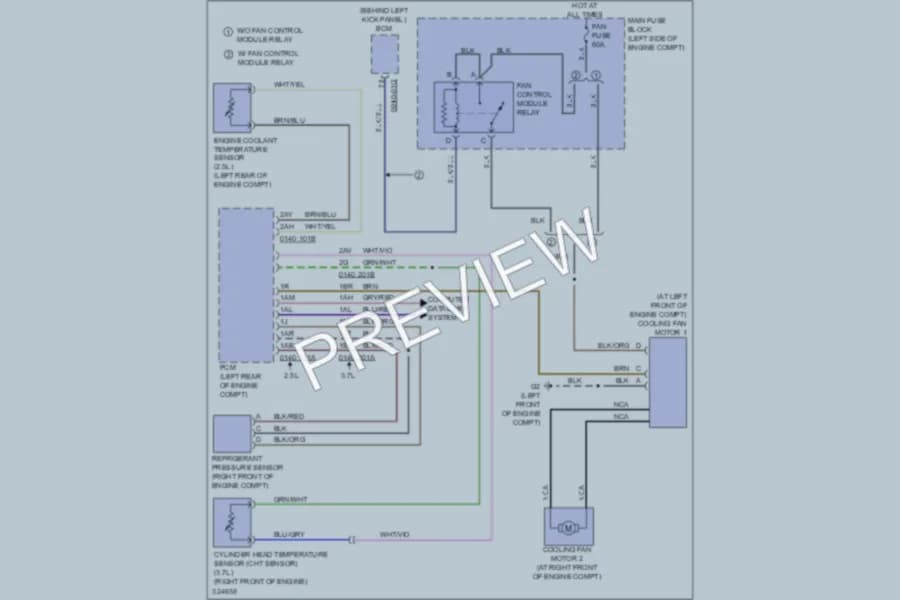 2010 Mazda 6 Cooling Fan wiring diagram preview