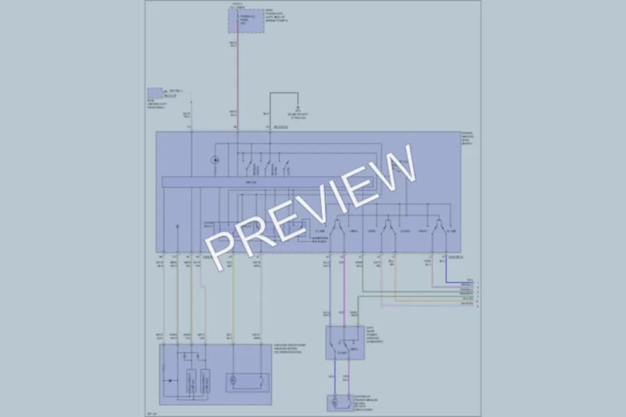 2010 Mazda 6 Power Windows wiring diagram preview
