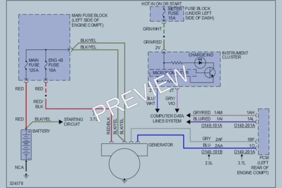 2010 Mazda 6 Starting Charging wiring diagram preview