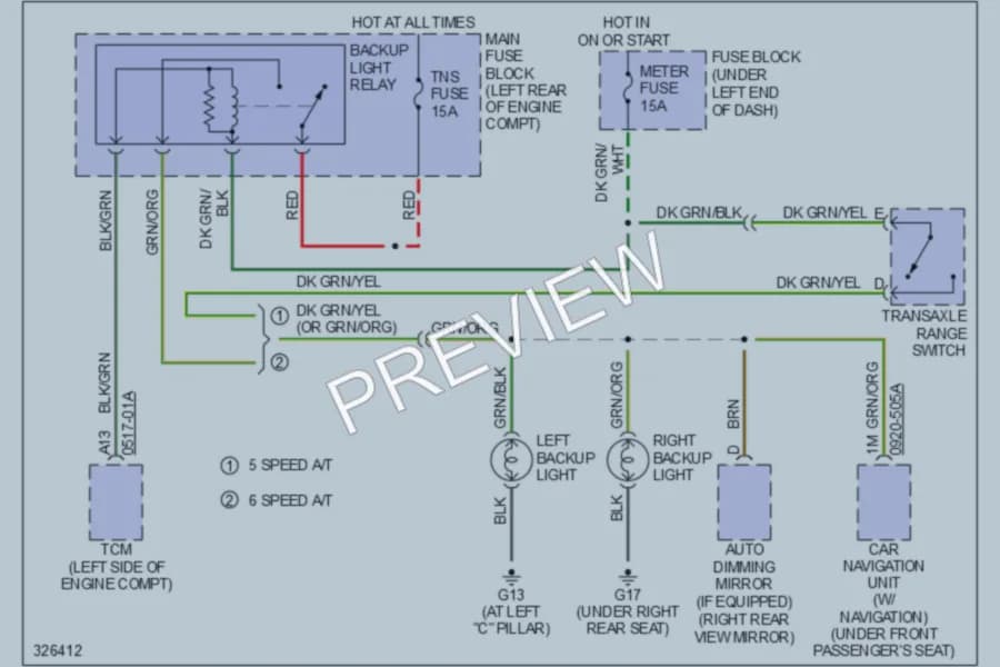 2010 Mazda CX7 Exterior Lights wiring diagram preview
