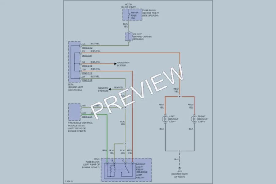 2010 Mazda CX9 Exterior Lights wiring diagram preview