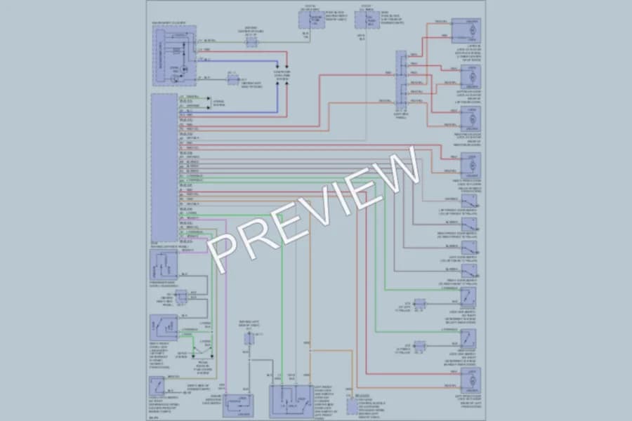 2010 Mazda CX9 Power Door Locks wiring diagram preview