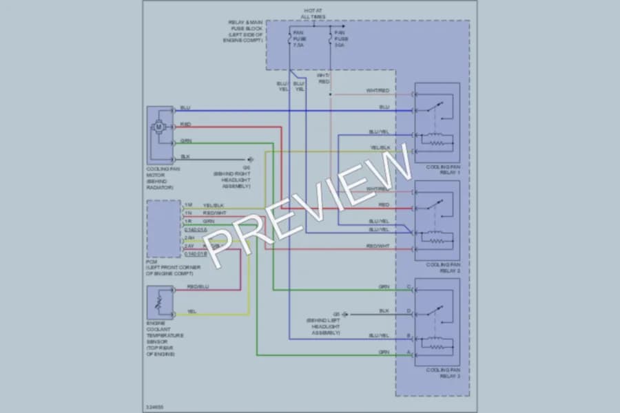 2010 Mazda MX5Miata Cooling Fan wiring diagram preview