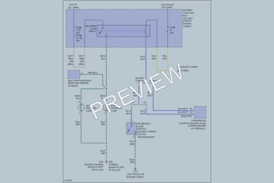 2010 Mazda Tribute Exterior Lights wiring diagram preview