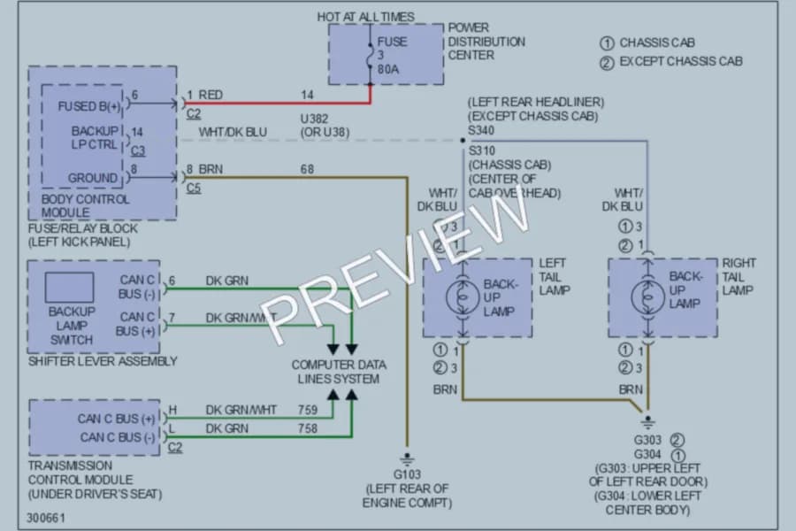 2010 MercedesBenz 3500Sprinter Exterior Lights wiring diagram preview