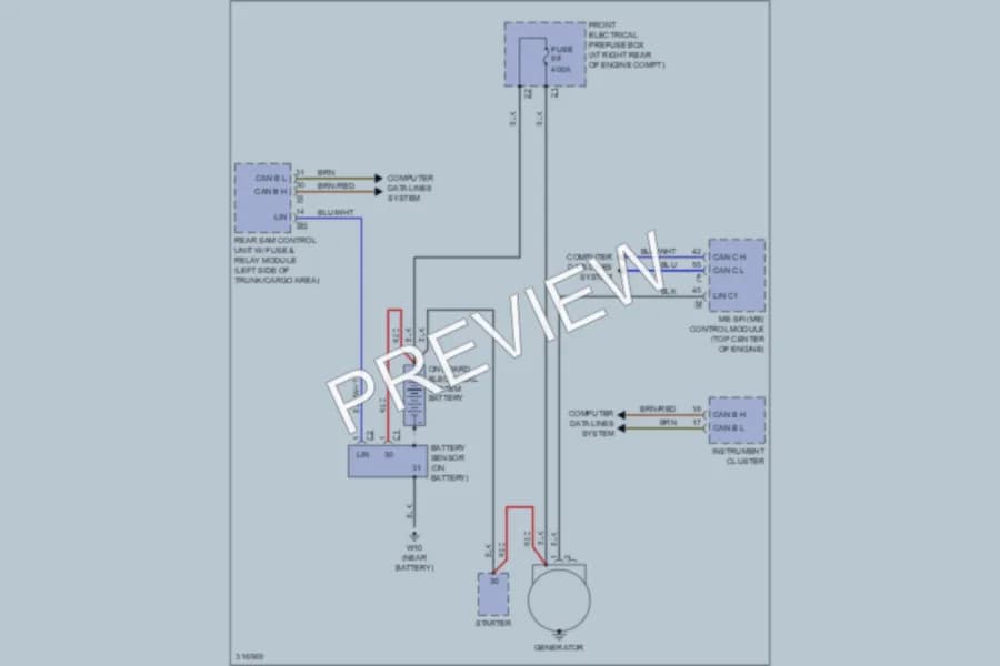 2010 MercedesBenz C300 Starting Charging wiring diagram preview