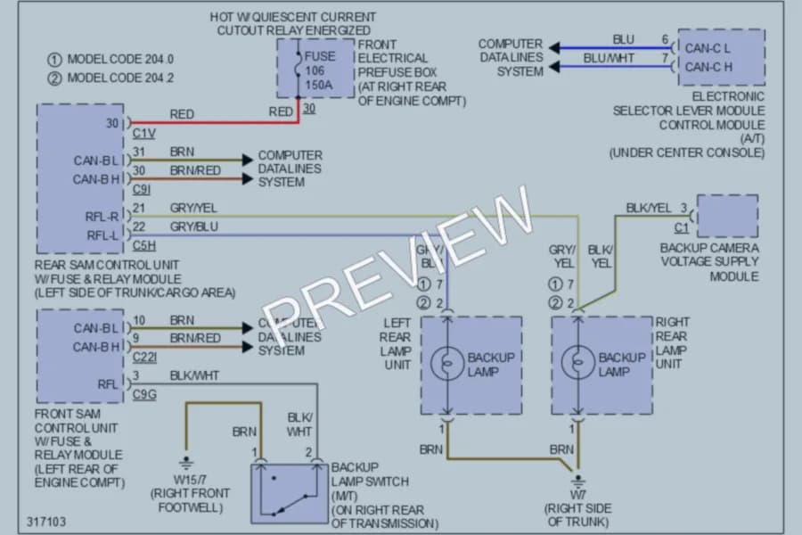2010 MercedesBenz C350 Exterior Lights wiring diagram preview