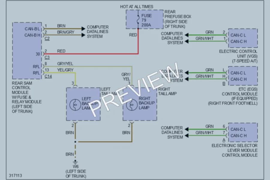 2010 MercedesBenz CLS550 Exterior Lights wiring diagram preview