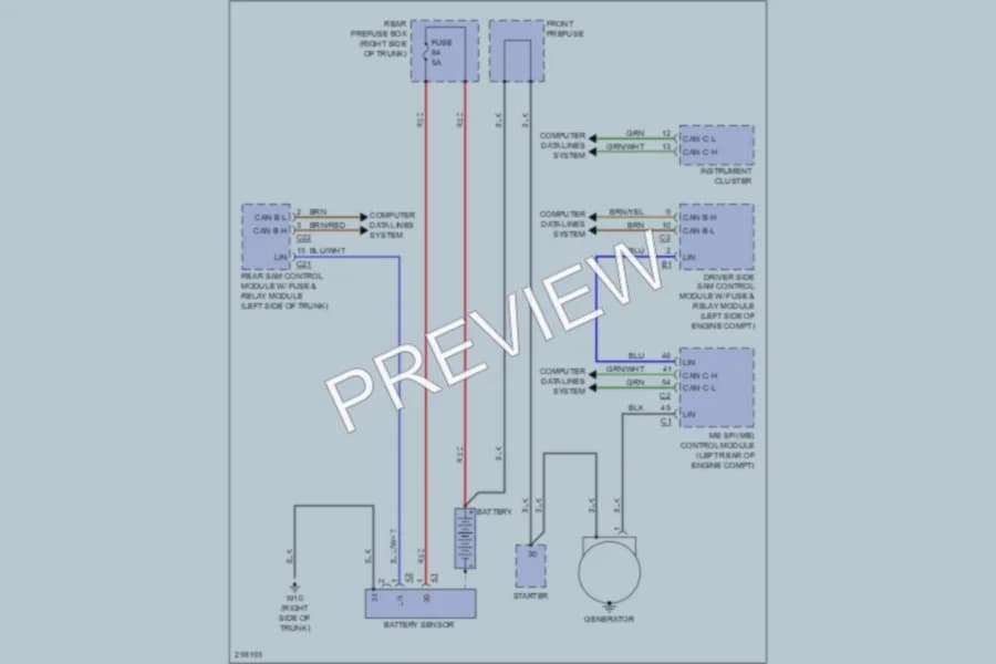 2010 MercedesBenz CLS550 Starting Charging wiring diagram preview