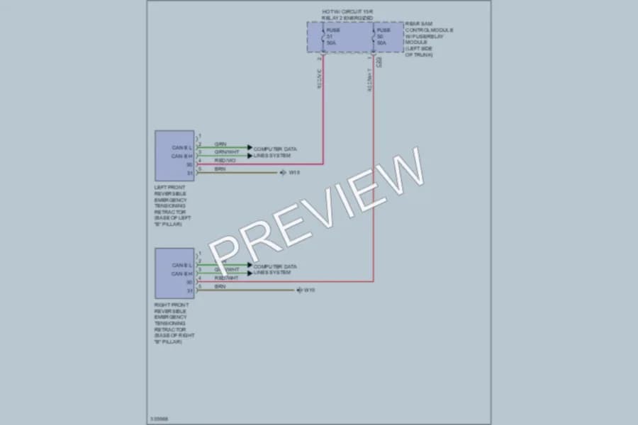 2010 MercedesBenz E350 Supplemental Restraints wiring diagram preview