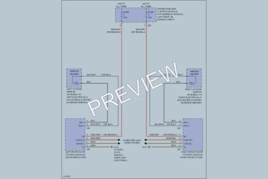 2010 MercedesBenz E550 Defoggers wiring diagram preview