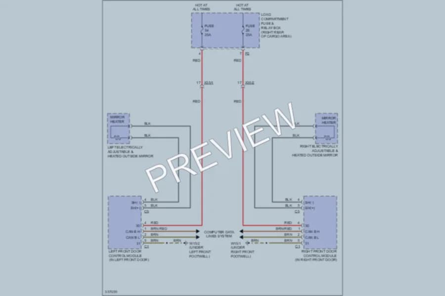 2010 MercedesBenz GL550 Defoggers wiring diagram preview