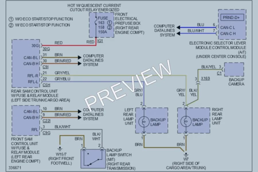 2010 MercedesBenz GLK350 Exterior Lights wiring diagram preview