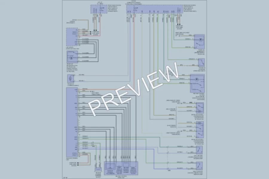 2010 MercedesBenz GLK350 Trunk Tailgate Fuel Door wiring diagram preview