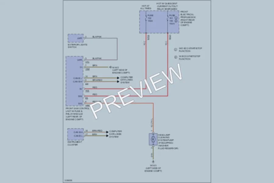 2010 MercedesBenz GLK350 Wiper Washer wiring diagram preview