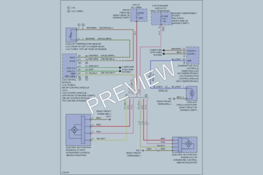 2010 MercedesBenz R350 Cooling Fan wiring diagram preview