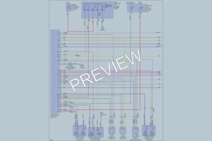 2010 MercedesBenz R350 Electronic Suspension wiring diagram preview