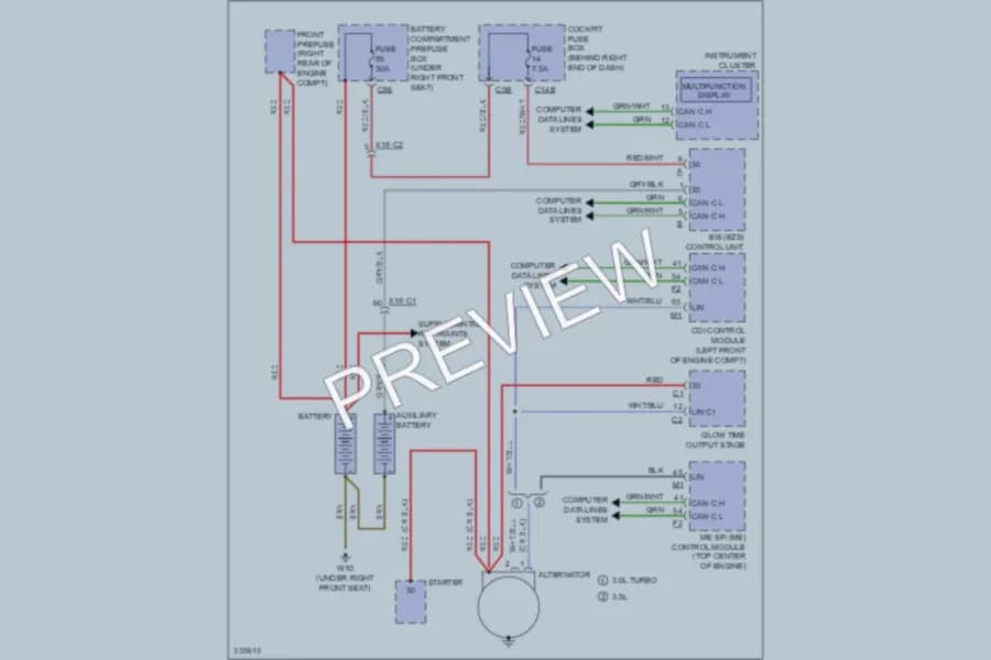 2010 MercedesBenz R350 Starting Charging wiring diagram preview